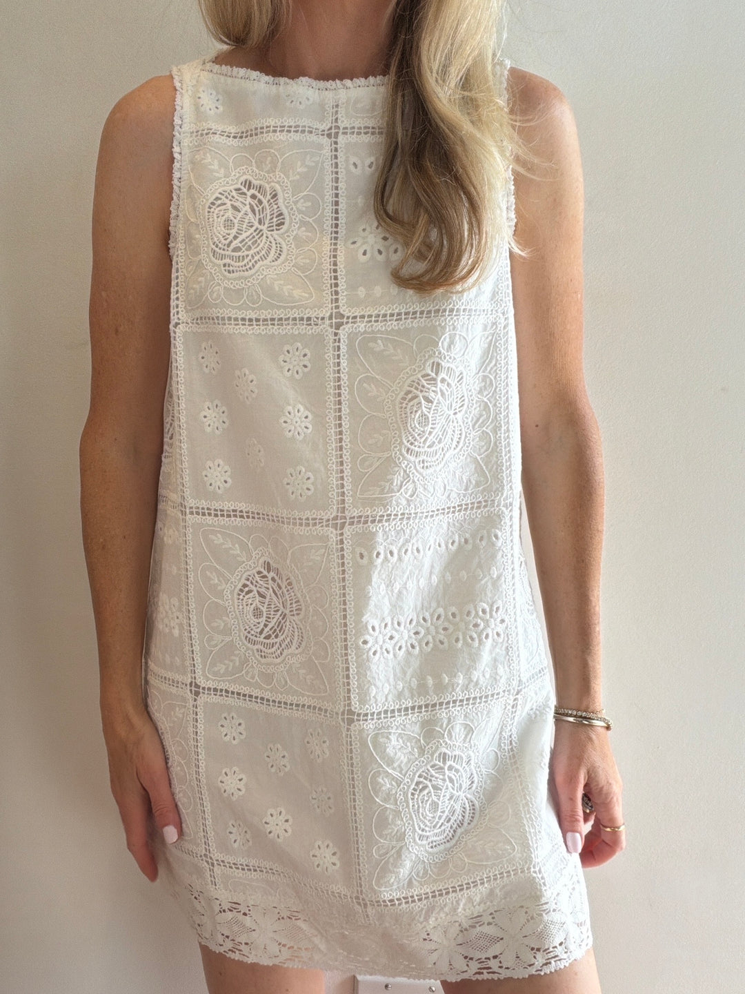 Olivia Embroidered Mini Dress  WAVERLY