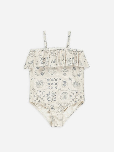 RYLEE + CRU - Knotted Bikini Bottom in Tile