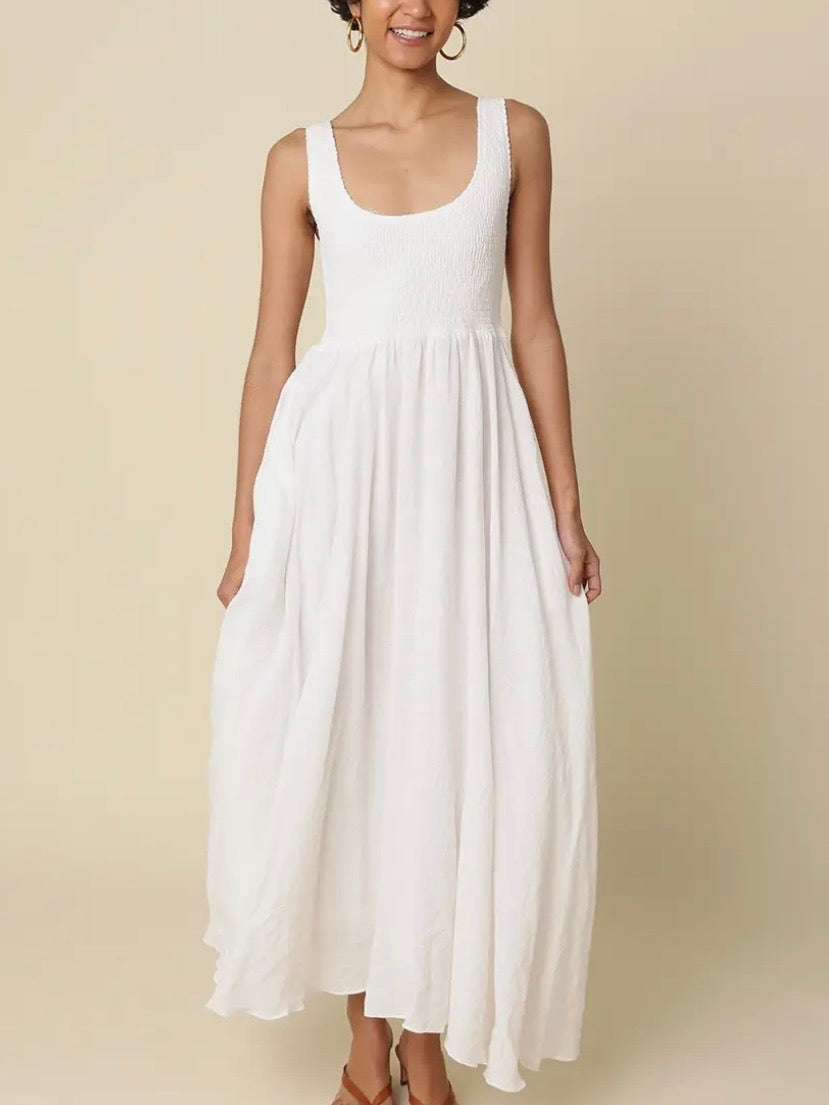 midi cotton gauze summer dresses Rebecca Midi Dress – WAVERLY